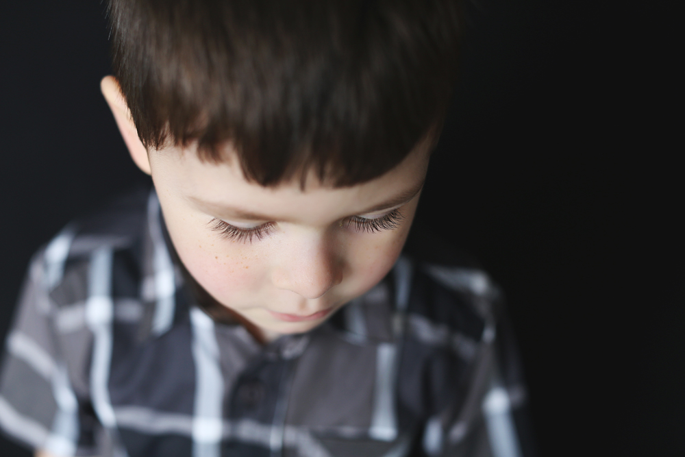 A classic, artistic child portrait showing the style created using fine art school photography.
